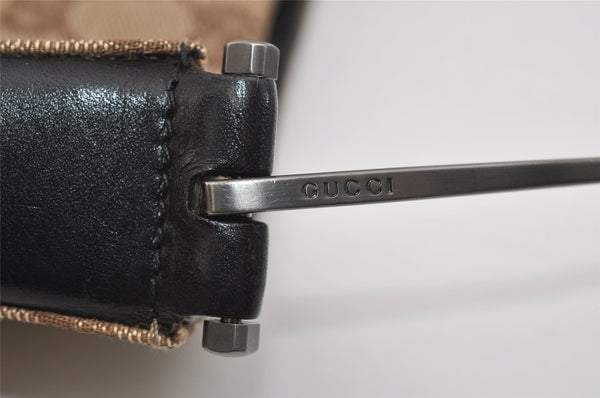 Authentic GUCCI Vintage Shoulder Hand Bag GG Canvas Leather 0013181 Brown 1410I