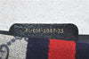 Authentic GUCCI Sherry Line Clutch Hand Bag Purse GG PVC Leather Navy Junk 1411D