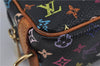 Auth Louis Vuitton Monogram Multicolor Trousse Wapiti Pouch M58034 Black 1411F