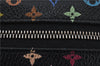 Auth Louis Vuitton Monogram Multicolor Trousse Wapiti Pouch M58034 Black 1411F