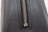 Auth Louis Vuitton Taiga Trousse Toilette GM Clutch Bag Black M30212 LV 1411G