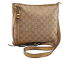 Authentic GUCCI Sherry Line Shoulder Crossbody Bag GG Canvas Leather Beige 1411I