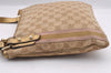 Authentic GUCCI Sherry Line Shoulder Crossbody Bag GG Canvas Leather Beige 1411I