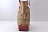 Authentic BURBERRY Nova Check Canvas Leather Shoulder Tote Bag Beige Red 1412D