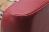 Authentic BURBERRY Nova Check Canvas Leather Shoulder Tote Bag Beige Red 1412D