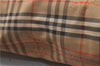 Authentic BURBERRY Nova Check Canvas Leather Shoulder Tote Bag Beige Red 1412D