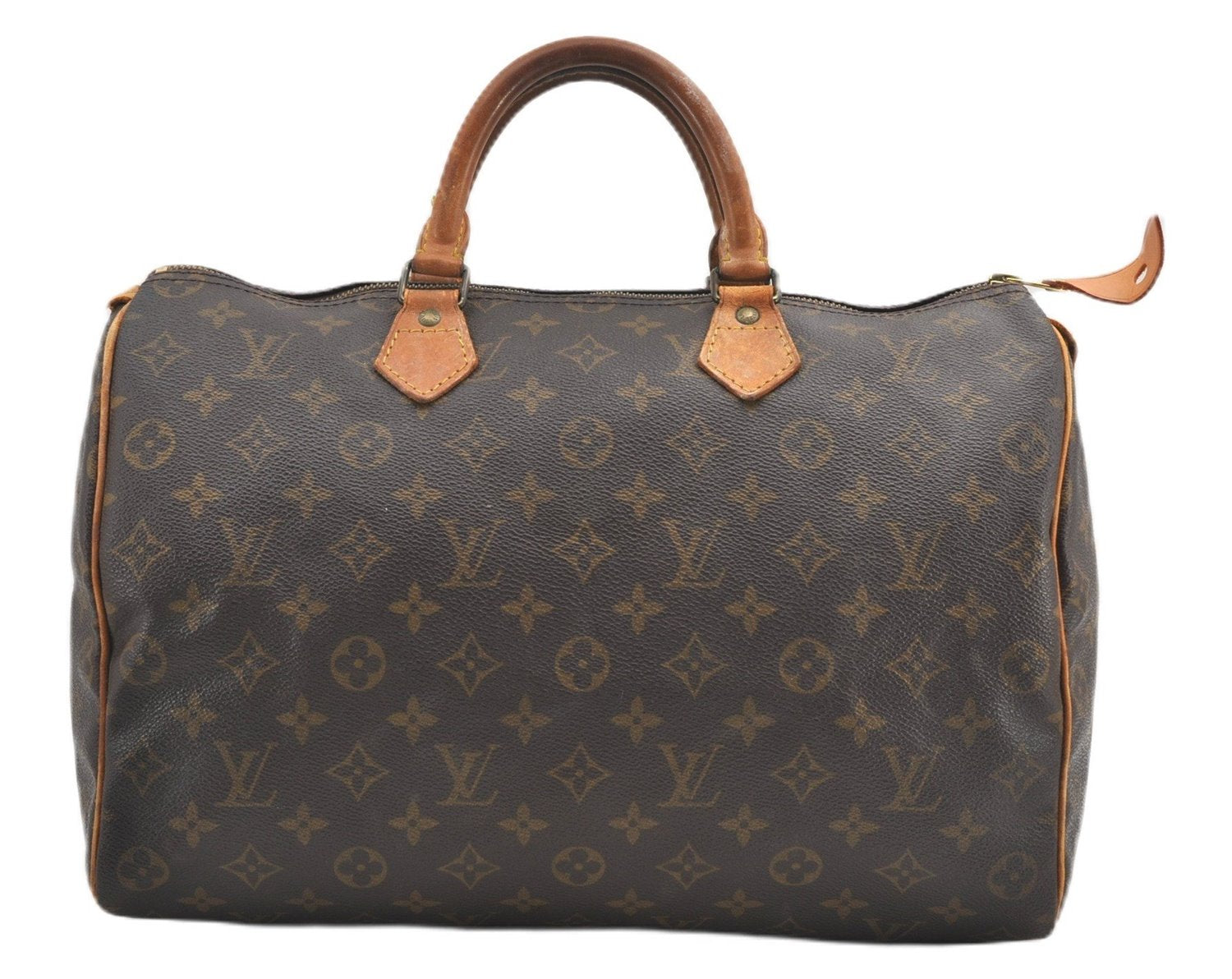 Authentic Louis Vuitton Monogram Speedy 35 Hand Boston Bag M41524 LV 1412G