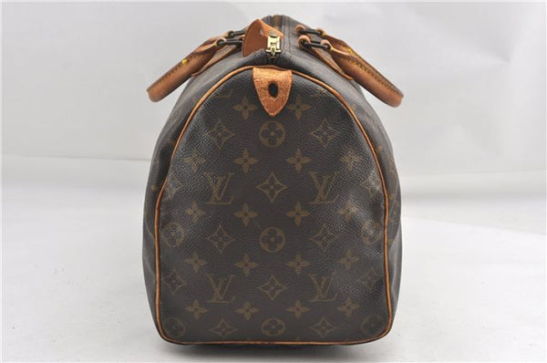 Authentic Louis Vuitton Monogram Speedy 35 Hand Boston Bag M41524 LV 1412G