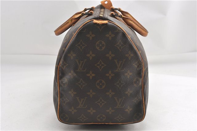 Authentic Louis Vuitton Monogram Speedy 35 Hand Boston Bag M41524 LV 1412G