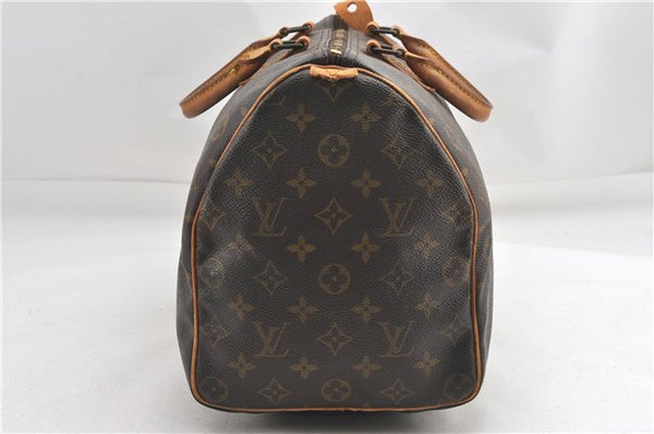 Authentic Louis Vuitton Monogram Speedy 35 Hand Boston Bag M41524 LV 1412G