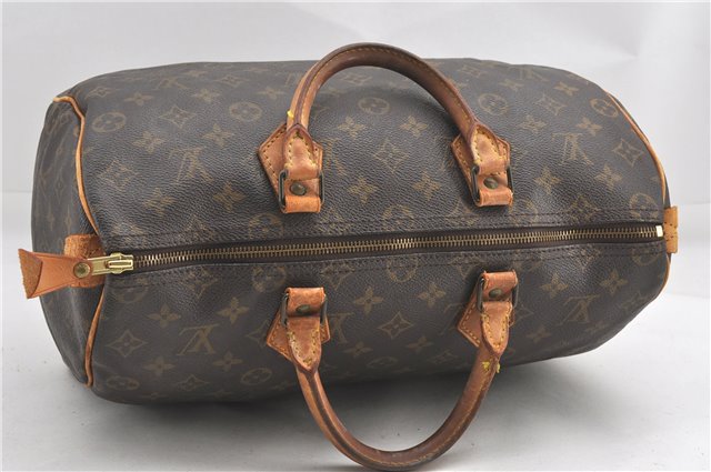 Authentic Louis Vuitton Monogram Speedy 35 Hand Boston Bag M41524 LV 1412G