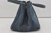 Authentic PRADA Vintage DENIM Canapa M 2Way Shoulder Hand Bag B2642B Blue 1412I