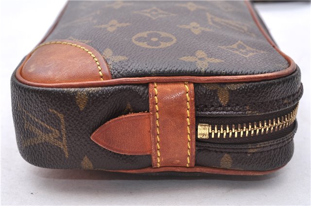 Authentic Louis Vuitton Monogram Marly Dragonne PM M51827 Clutch Hand Bag 1413E