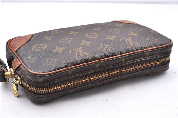 Authentic Louis Vuitton Monogram Marly Dragonne PM M51827 Clutch Hand Bag 1413E