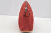 Authentic HERMES Bolide PM Pouch Purse Canvas Leather Red 1413I