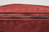 Authentic HERMES Bolide PM Pouch Purse Canvas Leather Red 1413I