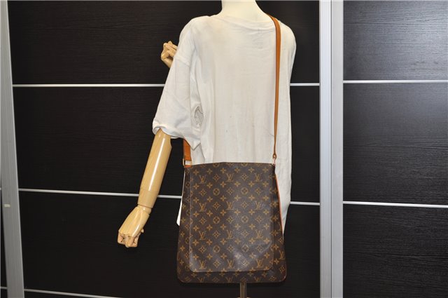 Authentic Louis Vuitton Monogram Musette Shoulder Cross Body Bag M51256 LV 1414E