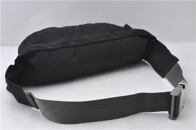 Authentic PRADA Sports Polyester Bum Body Waist Bag Black 1415D