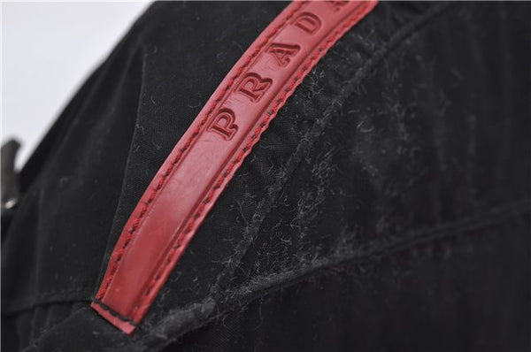 Authentic PRADA Sports Polyester Bum Body Waist Bag Black 1415D