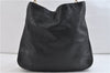 Authentic GUCCI Bamboo 2Way Shoulder Hand Cross Body Bag Leather Black 1416D