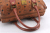 Authentic MCM Visetos Leather Vintage 2Way Shoulder Hand Bag Purse Brown 1416E