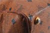 Authentic MCM Visetos Leather Vintage 2Way Shoulder Hand Bag Purse Brown 1416E