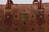 Authentic MCM Visetos Leather Vintage 2Way Shoulder Hand Bag Purse Brown 1416E