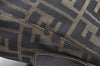 Authentic FENDI Zucca Mamma Baguette Shoulder Bag Canvas Leather Brown 1416I