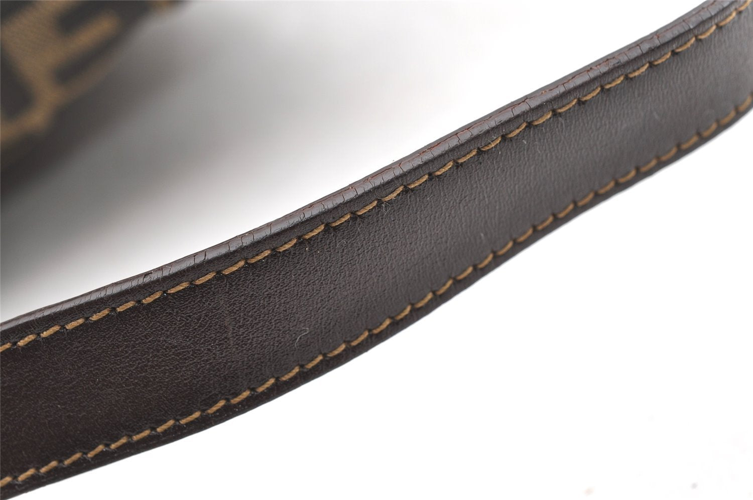 Authentic FENDI Zucca Mamma Baguette Shoulder Bag Canvas Leather Brown 1416I