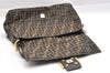 Authentic FENDI Zucca Mamma Baguette Shoulder Bag Canvas Leather Brown 1416I