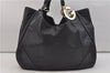 Auth GUCCI Guccissima Charlotte Shoulder Tote Bag Leather 203504 Black 1418E