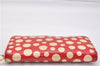 Authentic Louis Vuitton Dots Infinity Zippy Wallet Yayoi Kusama M91572 Red 1418F