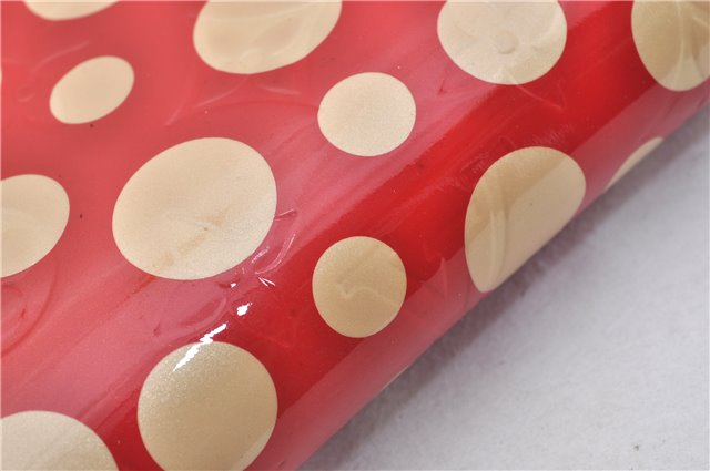 Authentic Louis Vuitton Dots Infinity Zippy Wallet Yayoi Kusama M91572 Red 1418F