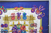 Authentic HERMES Carre 90 Scarf "LES RUBANS DU CHEVAL" Silk Navy 1419D