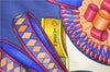Authentic HERMES Carre 90 Scarf "LES RUBANS DU CHEVAL" Silk Navy 1419D