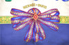 Authentic HERMES Carre 90 Scarf "LES RUBANS DU CHEVAL" Silk Navy 1419D