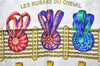 Authentic HERMES Carre 90 Scarf "LES RUBANS DU CHEVAL" Silk Navy 1419D