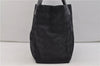 Authentic CHANEL New Travel Line Shoulder Tote Bag Nylon Leather Black 1419E