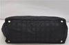 Authentic CHANEL New Travel Line Shoulder Tote Bag Nylon Leather Black 1419E