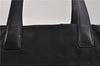 Authentic CHANEL New Travel Line Shoulder Tote Bag Nylon Leather Black 1419E