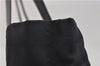 Authentic CHANEL New Travel Line Shoulder Tote Bag Nylon Leather Black 1419E