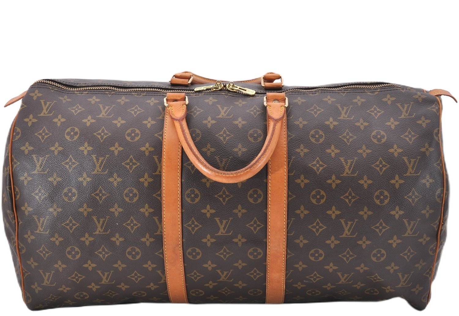 Authentic Louis Vuitton Monogram Keepall 55 Travel Boston Bag M41424 LV 1420F