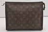 Auth Louis Vuitton Monogram Poche Toilette 26 Cosmetics Pouch Old Model LV 1420I