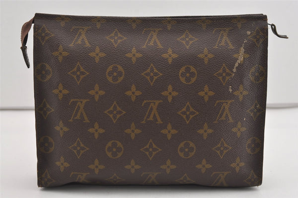 Auth Louis Vuitton Monogram Poche Toilette 26 Cosmetics Pouch Old Model LV 1420I