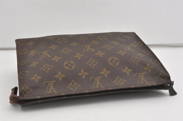Auth Louis Vuitton Monogram Poche Toilette 26 Cosmetics Pouch Old Model LV 1420I
