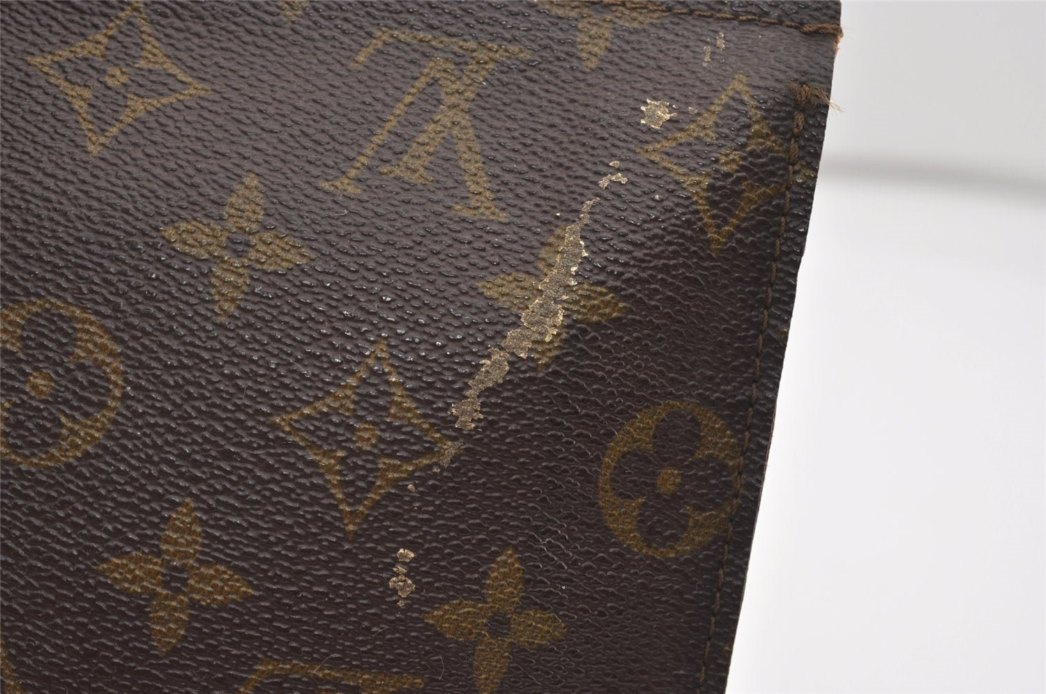 Auth Louis Vuitton Monogram Poche Toilette 26 Cosmetics Pouch Old Model LV 1420I