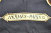 Authentic HERMES Carre 90 Scarf Buckle Motief Silk Black 1421D