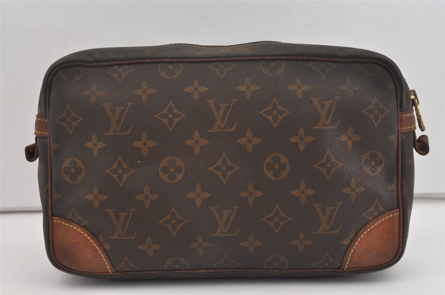 Authentic Louis Vuitton Monogram Compiegne 28 Clutch Hand Bag M51845 LV 1421I