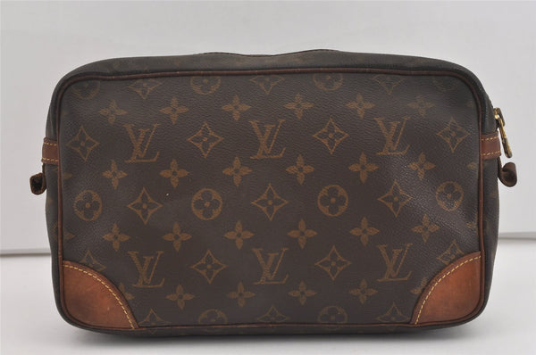 Authentic Louis Vuitton Monogram Compiegne 28 Clutch Hand Bag M51845 LV 1421I