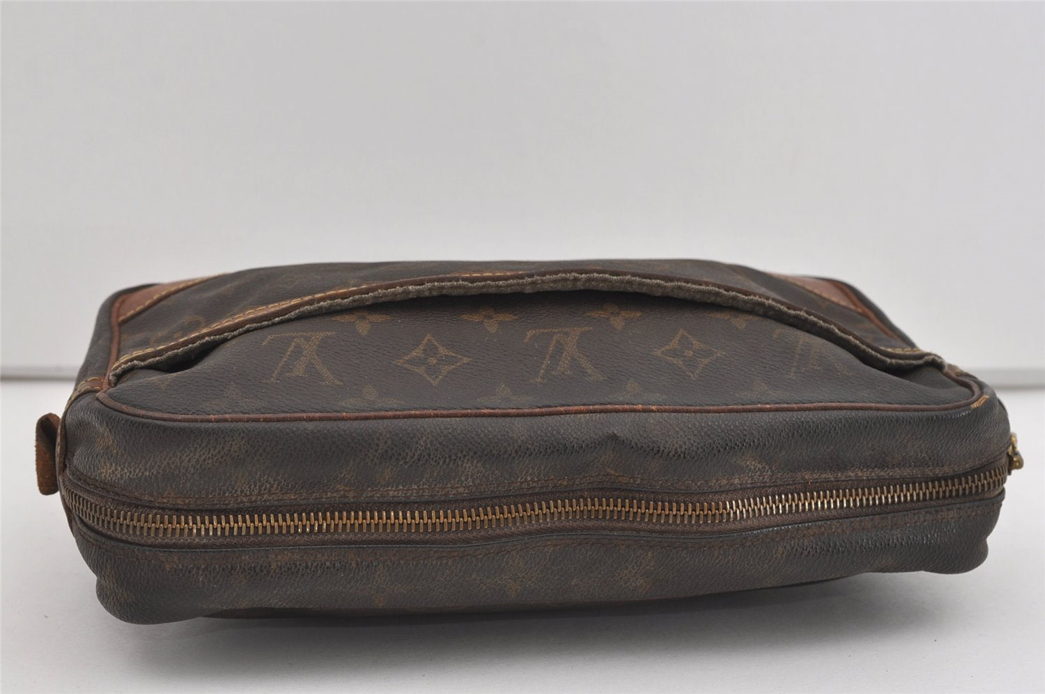 Authentic Louis Vuitton Monogram Compiegne 28 Clutch Hand Bag M51845 LV 1421I